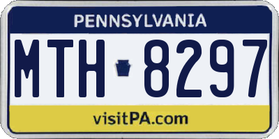 PA license plate MTH8297