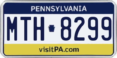 PA license plate MTH8299