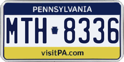 PA license plate MTH8336