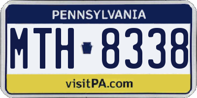PA license plate MTH8338