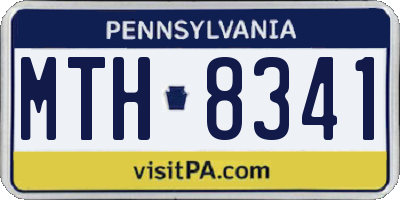 PA license plate MTH8341
