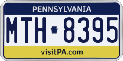 PA license plate MTH8395