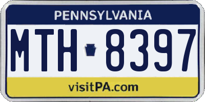 PA license plate MTH8397