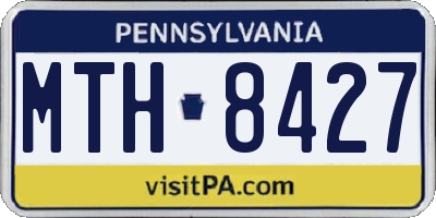 PA license plate MTH8427