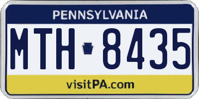 PA license plate MTH8435