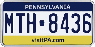PA license plate MTH8436