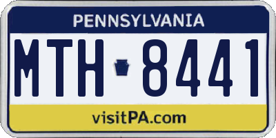 PA license plate MTH8441