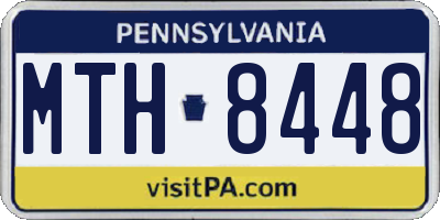 PA license plate MTH8448