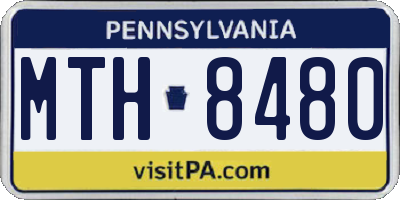 PA license plate MTH8480