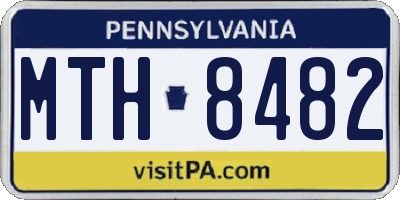 PA license plate MTH8482