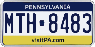 PA license plate MTH8483