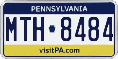 PA license plate MTH8484