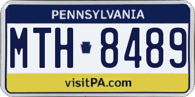 PA license plate MTH8489
