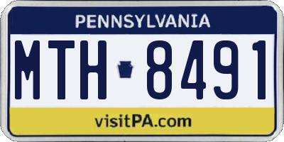 PA license plate MTH8491