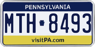 PA license plate MTH8493