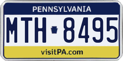 PA license plate MTH8495