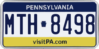 PA license plate MTH8498