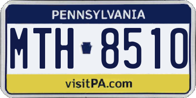 PA license plate MTH8510