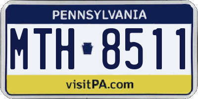 PA license plate MTH8511