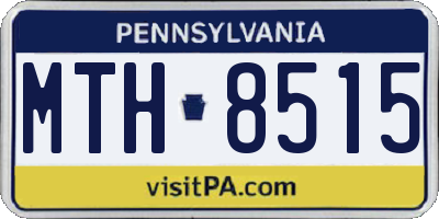 PA license plate MTH8515