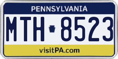 PA license plate MTH8523