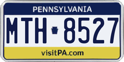 PA license plate MTH8527