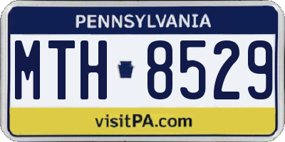 PA license plate MTH8529