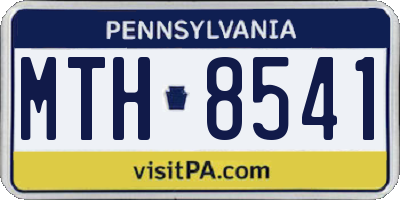 PA license plate MTH8541
