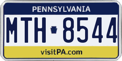 PA license plate MTH8544