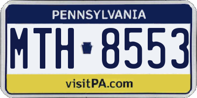 PA license plate MTH8553