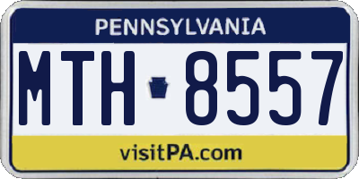 PA license plate MTH8557
