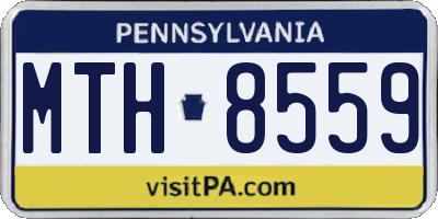 PA license plate MTH8559