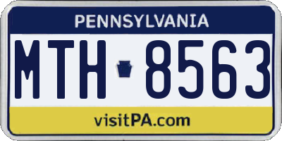 PA license plate MTH8563