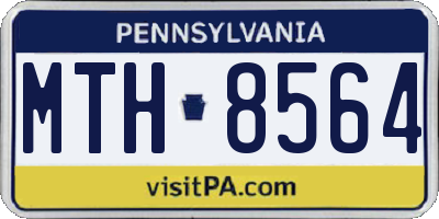 PA license plate MTH8564