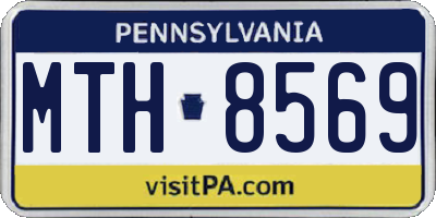 PA license plate MTH8569