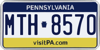 PA license plate MTH8570