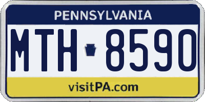 PA license plate MTH8590