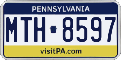 PA license plate MTH8597