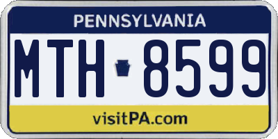 PA license plate MTH8599