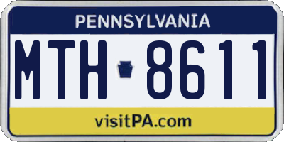 PA license plate MTH8611