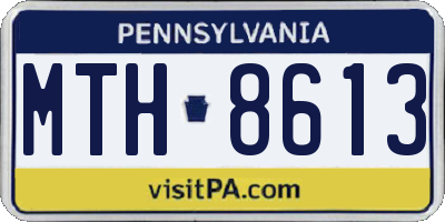 PA license plate MTH8613