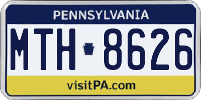 PA license plate MTH8626