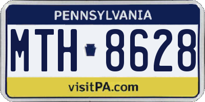 PA license plate MTH8628