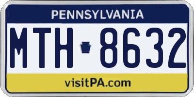 PA license plate MTH8632