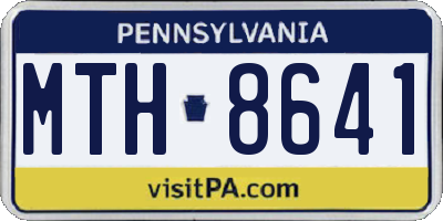 PA license plate MTH8641