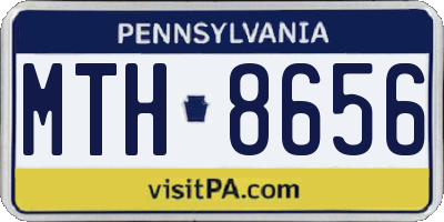 PA license plate MTH8656
