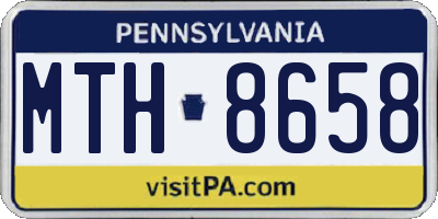PA license plate MTH8658