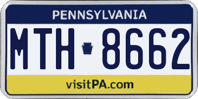 PA license plate MTH8662