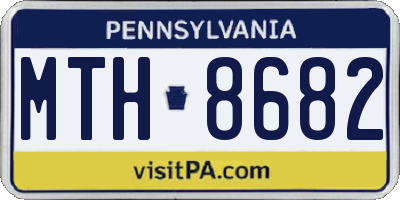 PA license plate MTH8682