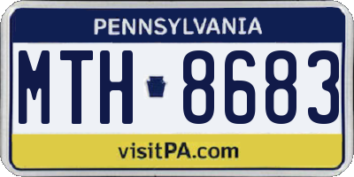 PA license plate MTH8683
